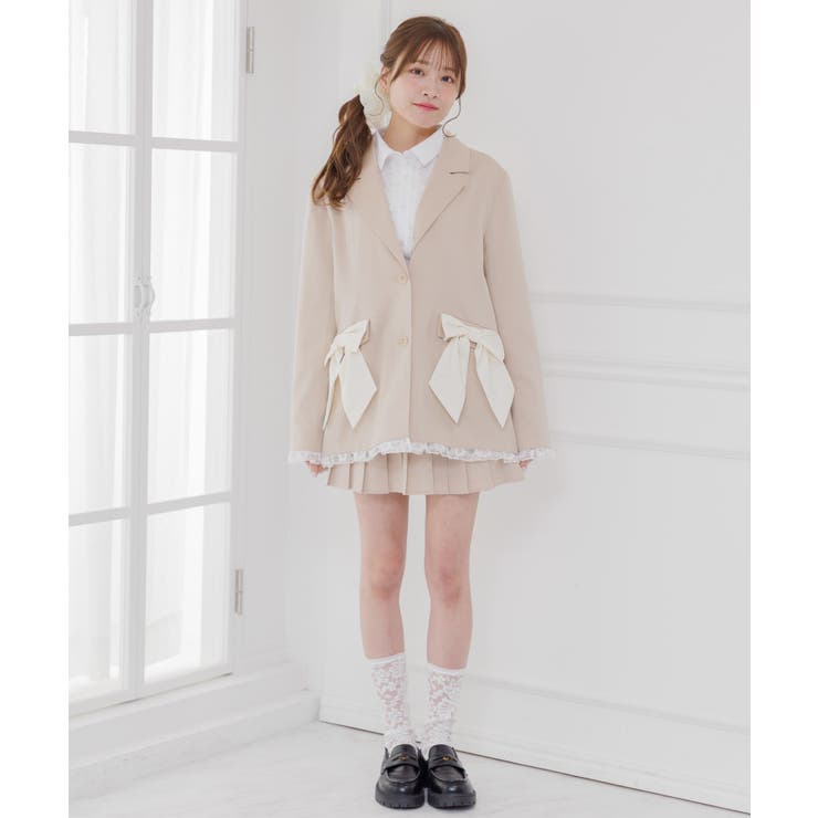 【セットアップ対応】リボンポケットテーラードJK | RETRO GIRL | 詳細画像3 