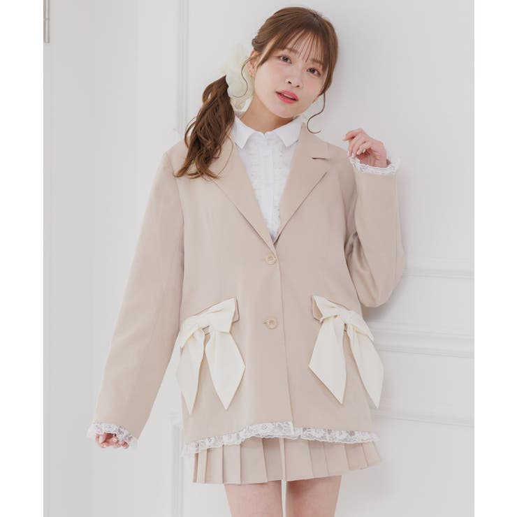 【セットアップ対応】リボンポケットテーラードJK | RETRO GIRL | 詳細画像7 