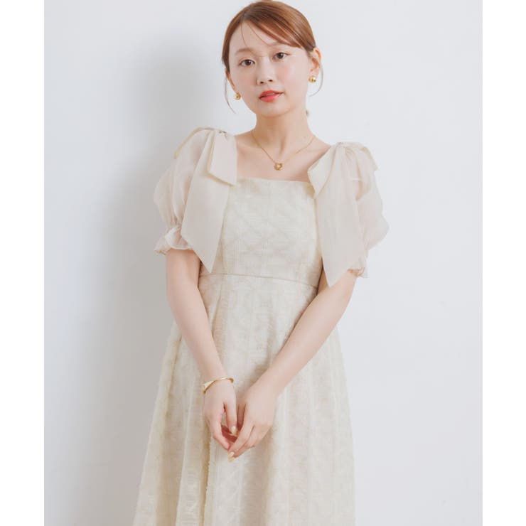 【オケージョン】金刺繍肩リボンドレス | RETRO GIRL | 詳細画像19 