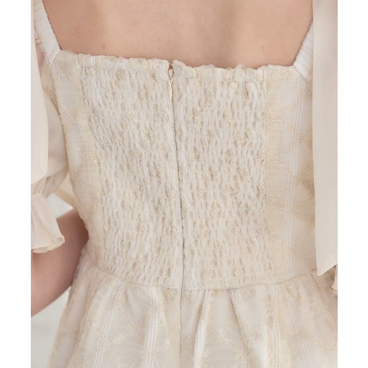 【オケージョン】金刺繍肩リボンドレス | RETRO GIRL | 詳細画像34 