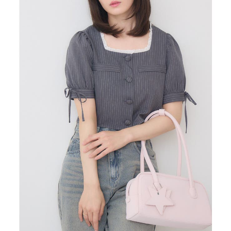 GRY2 | クルミボタンパフ袖BL | RETRO GIRL
