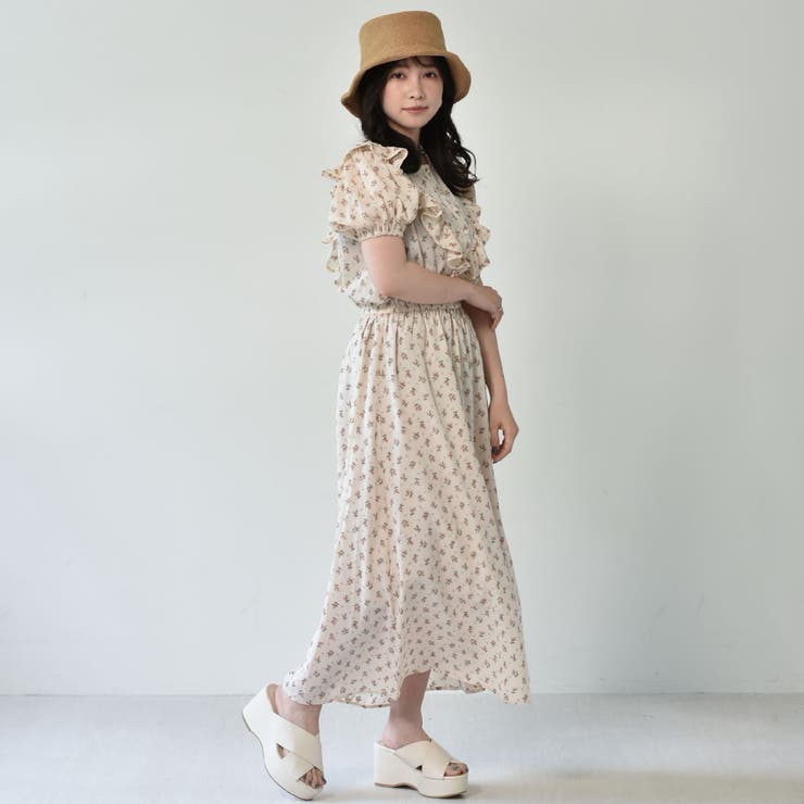 ◎Emsexcite◎ 花柄VフリルOP[品番：RTGW0004416]｜RETRO GIRL