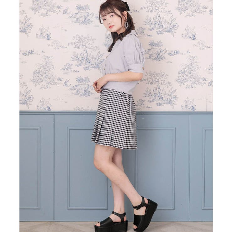 ELLIE★ジャガードステッチシャツ ジャガードビックポケットシャツ【NAVY】 – ELLIE