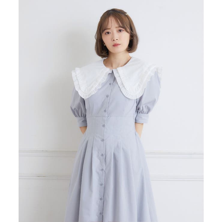 ウエストタックフリルカラーOP[品番：RTGW0006891]｜RETRO GIRL