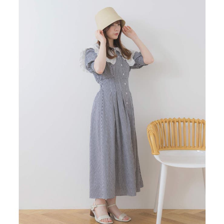 ウエストタックフリルカラーOP[品番：RTGW0006891]｜RETRO GIRL