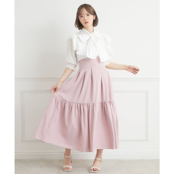 極美品♡ RED VALENTINO フローラルボウタイシルクブラウス 38