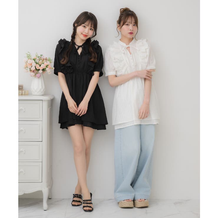 レースフリルチュニックOP | RETRO GIRL | 詳細画像3 