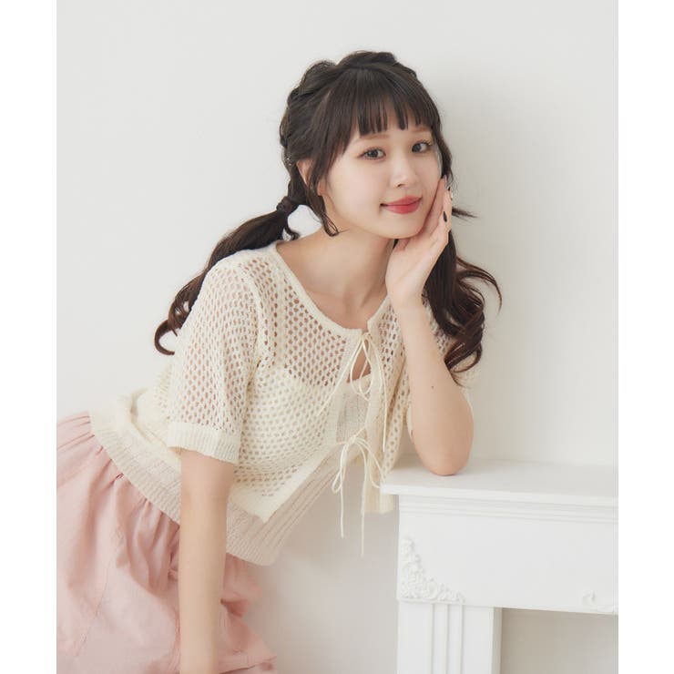 メッシュリボンカーデNTSET | RETRO GIRL | 詳細画像2 