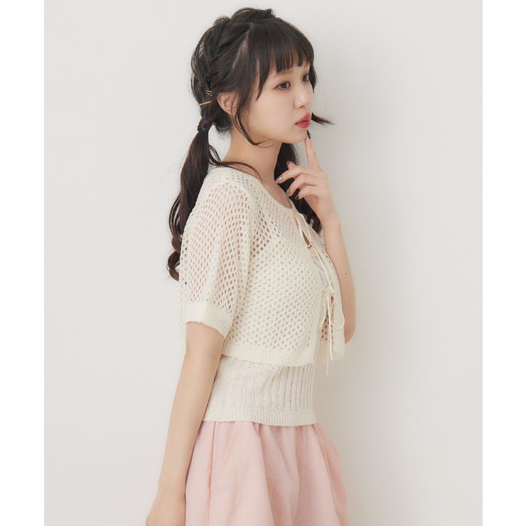 メッシュリボンカーデNTSET | RETRO GIRL | 詳細画像8 