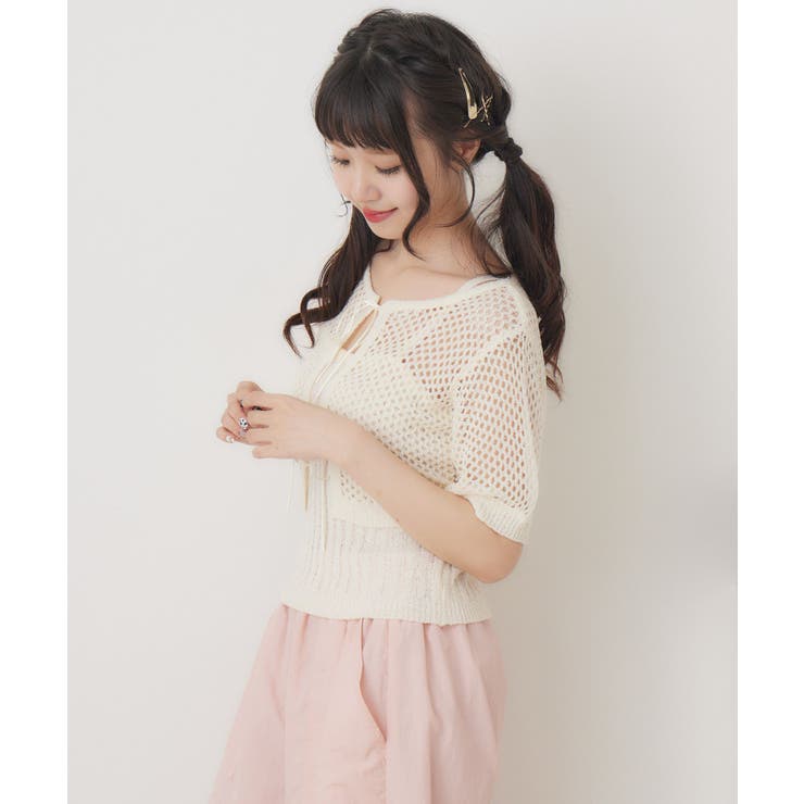 メッシュリボンカーデNTSET | RETRO GIRL | 詳細画像9 