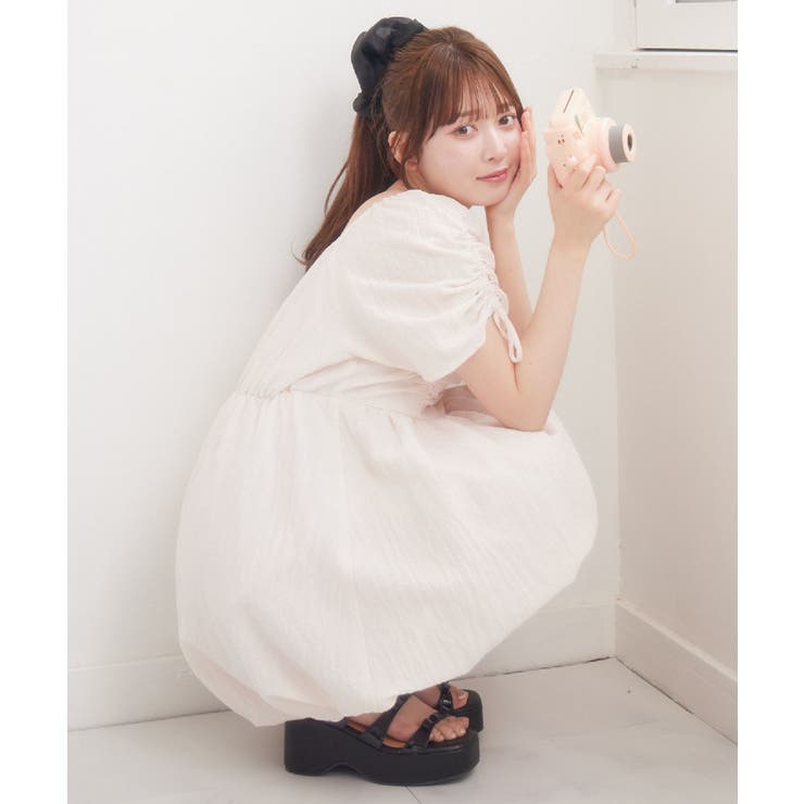 TO BE CHIC バルーンワンピースリボン付き