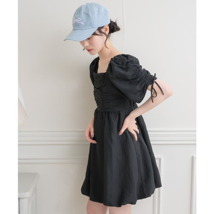 リボンセットバルーンミニワンピース – WEGO ONLINE STORE