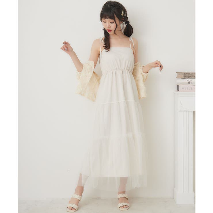 チュールティアードOP[品番：RTGW0008133]｜RETRO GIRL（レトロ