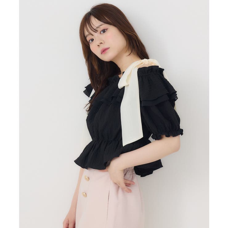 その他ブランド / tomo koizumi/服飾雑貨/ポリエステル/ブラック/レディース/フリルストラップ// tomo koizumi/服飾雑貨/ポリエステル/ブラック/レディース/フリル