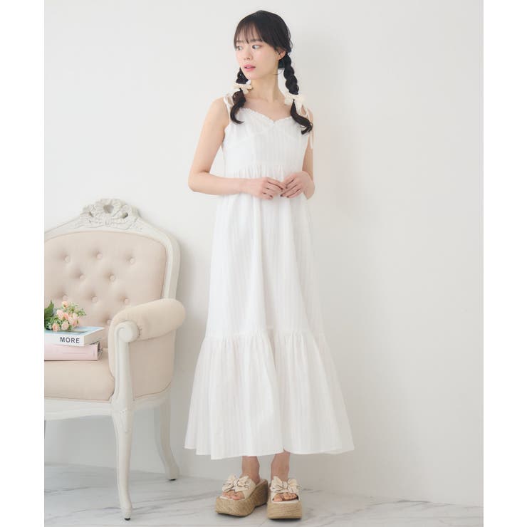 肩リボンレースキャミOP | RETRO GIRL | 詳細画像12 