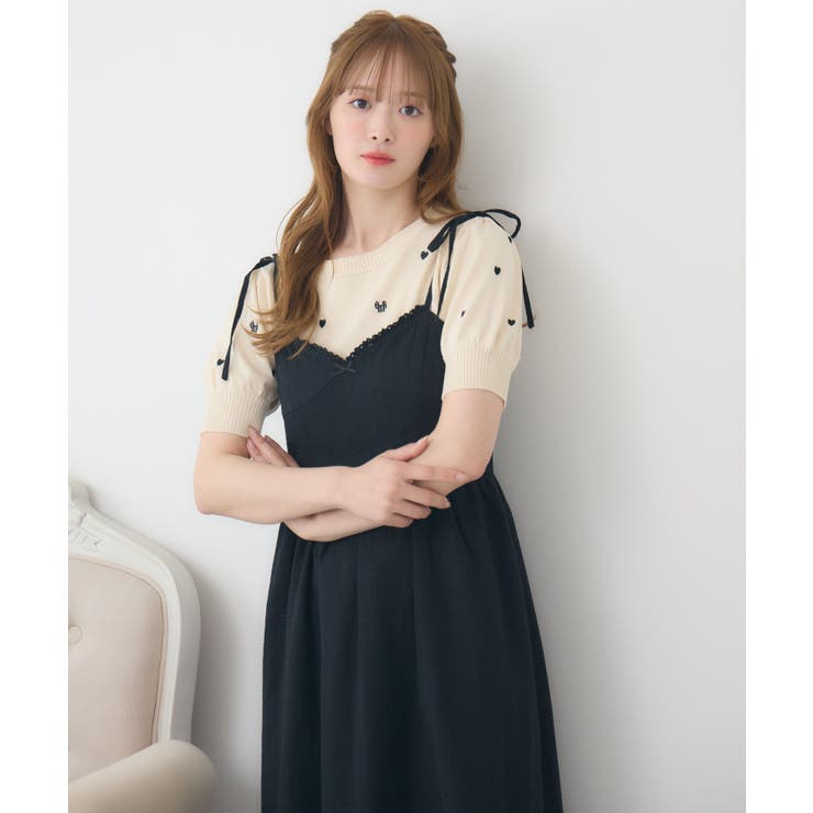 肩リボンレースキャミOP | RETRO GIRL | 詳細画像24 