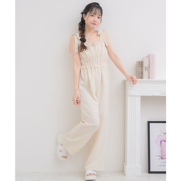 WHT4 | 肩リボンサロペット | RETRO GIRL