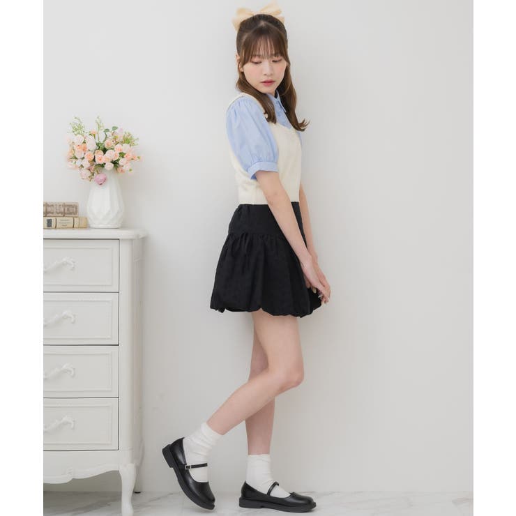 パフ袖ドッキングSH | RETRO GIRL | 詳細画像4 