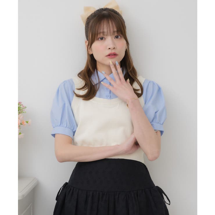 パフ袖ドッキングSH | RETRO GIRL | 詳細画像7 