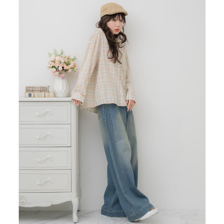 BラインストーンチェックSH | RETRO GIRL | 詳細画像3 