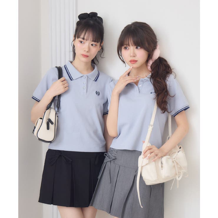 新色追加】刺繍入りポロTEE[品番：RTGW0008962]｜RETRO GIRL