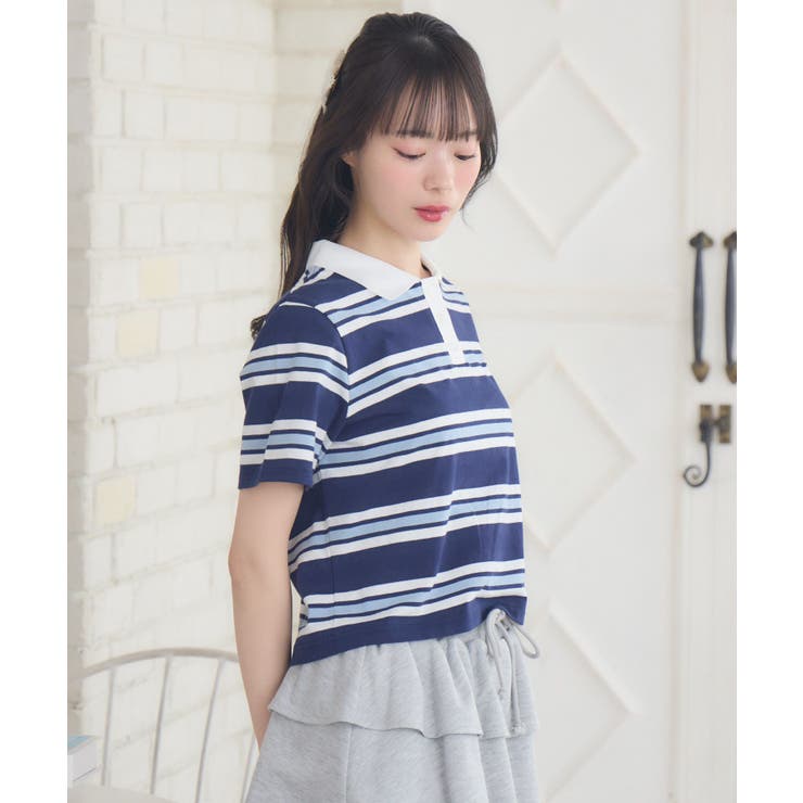 マルチボーダーポロTEE | RETRO GIRL | 詳細画像9 