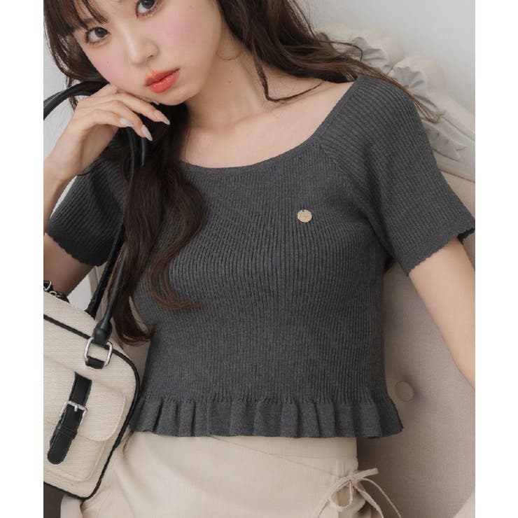 GRY1 | 裾フリルリブNTPO | RETRO GIRL