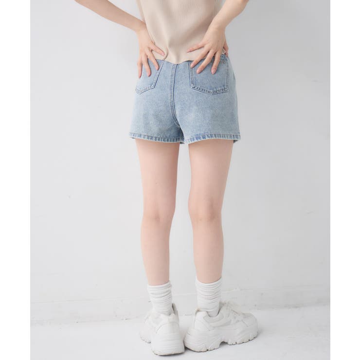 【2サイズ展開】切替デニムショートパンツ | RETRO GIRL | 詳細画像19 