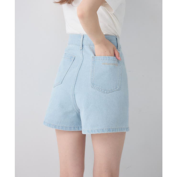 BLU3 | 【2サイズ展開】切替デニムショートパンツ | RETRO GIRL