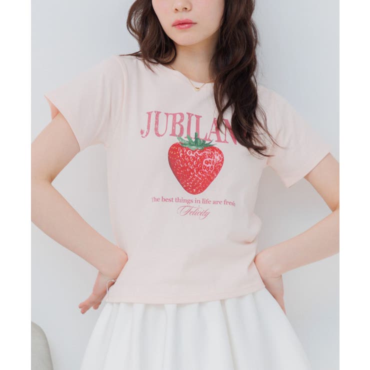 PNK0 | ストロベリープリントTシャツ | RETRO GIRL