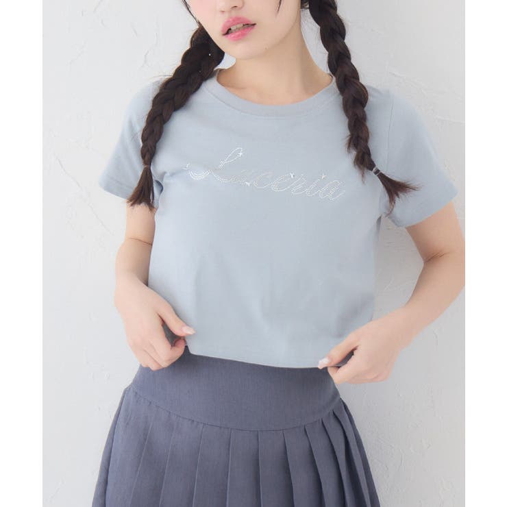 BLU0 | キラキラスターロゴTシャツ | RETRO GIRL