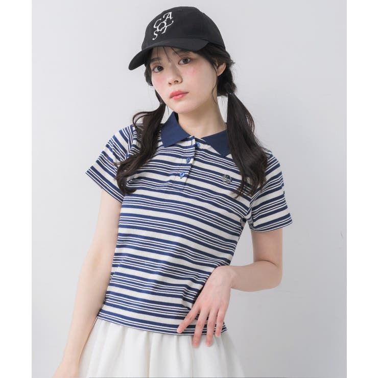 マルチボーダーポロTシャツ | RETRO GIRL | 詳細画像1 