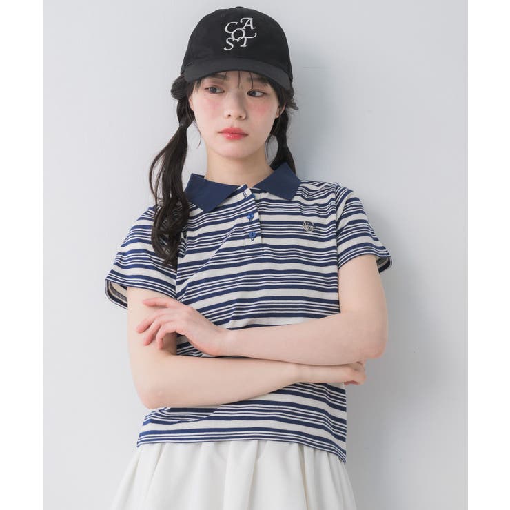 マルチボーダーポロTシャツ | RETRO GIRL | 詳細画像10 