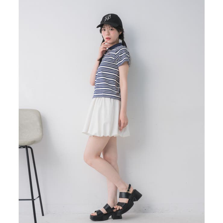 マルチボーダーポロTシャツ | RETRO GIRL | 詳細画像12 