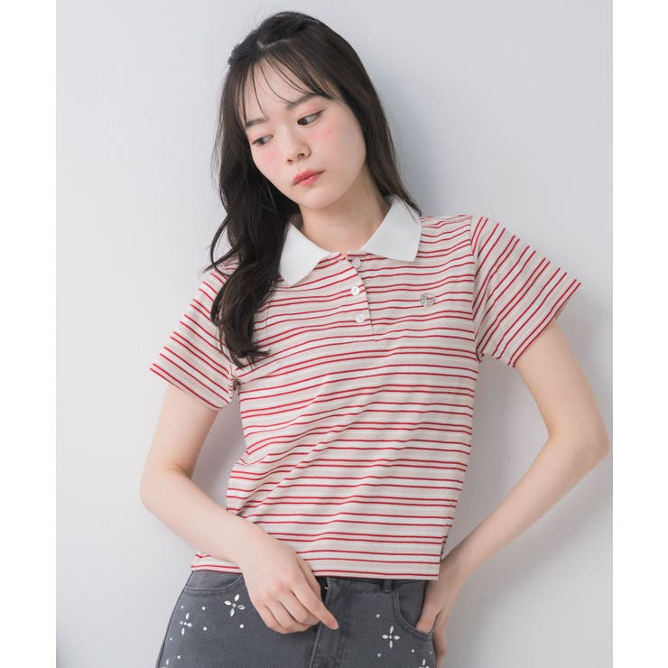 マルチボーダーポロTシャツ | RETRO GIRL | 詳細画像14 