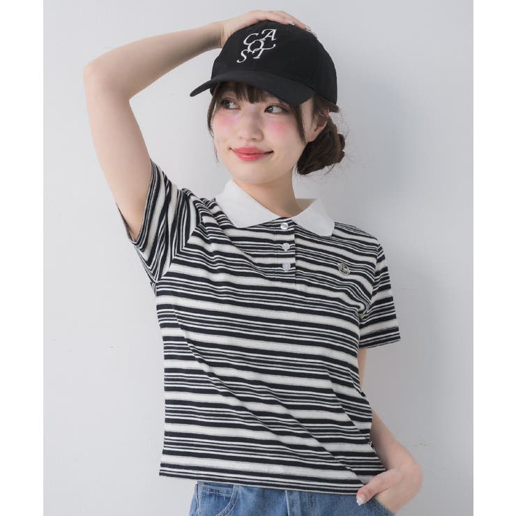 マルチボーダーポロTシャツ | RETRO GIRL | 詳細画像2 
