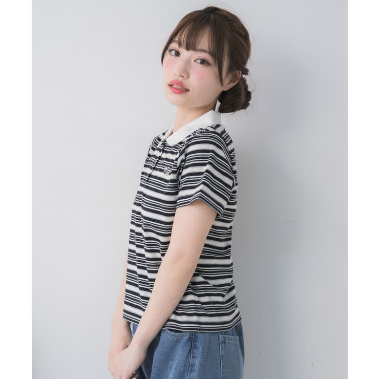 マルチボーダーポロTシャツ | RETRO GIRL | 詳細画像4 