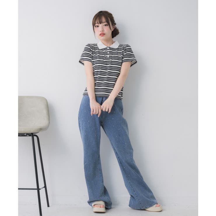 マルチボーダーポロTシャツ | RETRO GIRL | 詳細画像7 