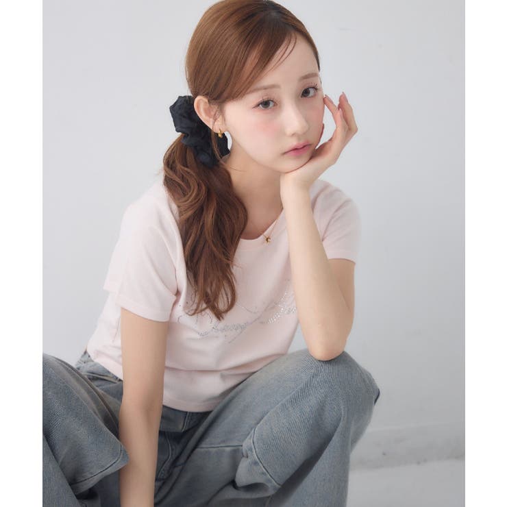 キラキラ筆記体ロゴTシャツ | RETRO GIRL | 詳細画像11 