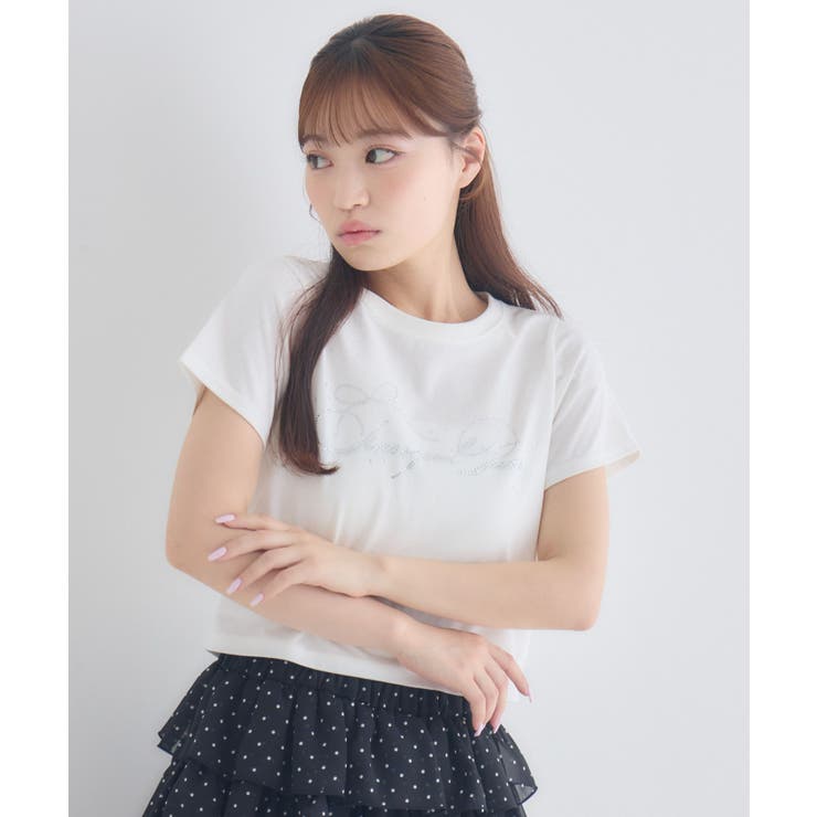 キラキラ筆記体ロゴTシャツ | RETRO GIRL | 詳細画像2 