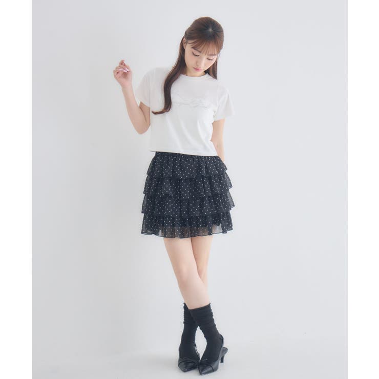 キラキラ筆記体ロゴTシャツ | RETRO GIRL | 詳細画像5 