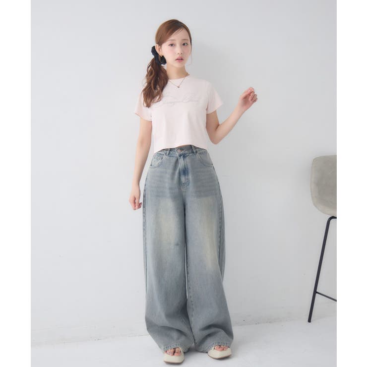 キラキラ筆記体ロゴTシャツ | RETRO GIRL | 詳細画像9 