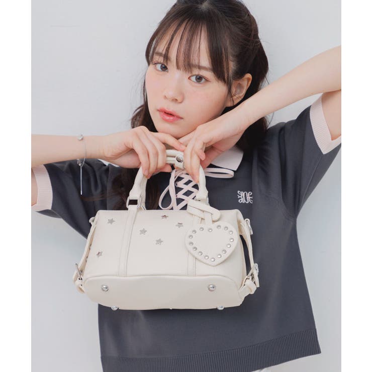 WHT3 | スタッズミニボストンバッグ | RETRO GIRL