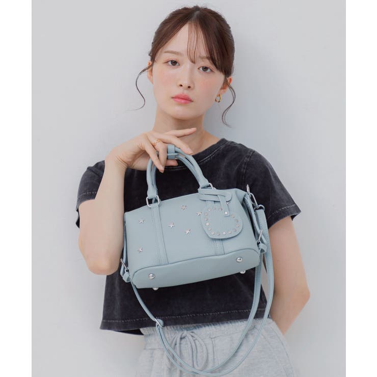 BLU0 | スタッズミニボストンバッグ | RETRO GIRL