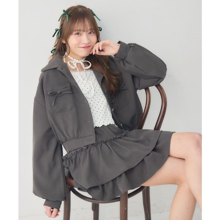 【セットアイテム】リボン中綿BZ＆フリルSKセット | RETRO GIRL | 詳細画像18 