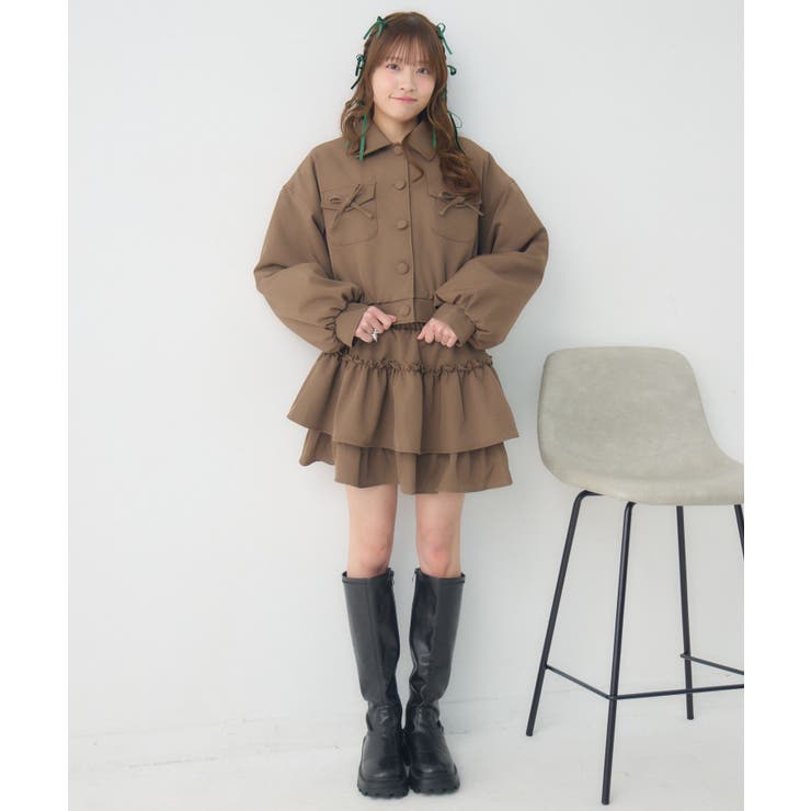 【セットアイテム】リボン中綿BZ＆フリルSKセット | RETRO GIRL | 詳細画像4 