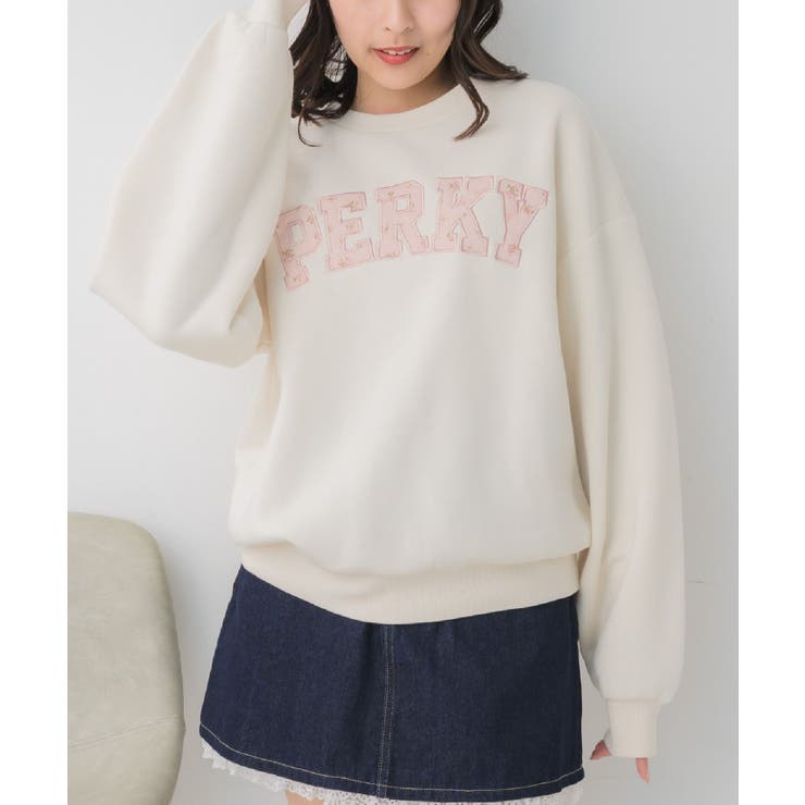 WHT4 | フラワーロゴトレーナー | RETRO GIRL