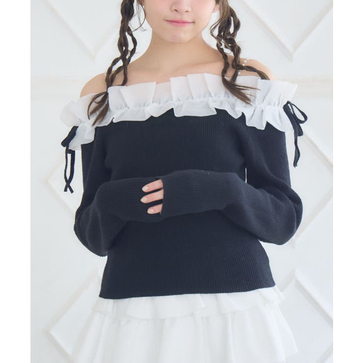 BLK1 | ストラップ付きフリルNTPO | RETRO GIRL