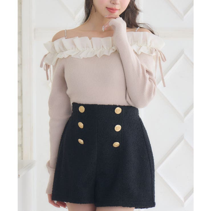 PNK0 | ストラップ付きフリルNTPO | RETRO GIRL