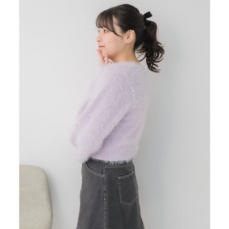 ビジュー付きシャギーカーデ | RETRO GIRL | 詳細画像20 